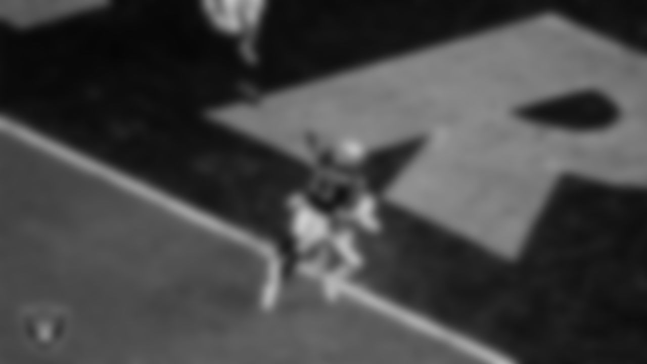 Las Vegas Raiders wide receiver Hunter Renfrow (13) makes a catch during the regular season home game against the Philadelphia Eagles.