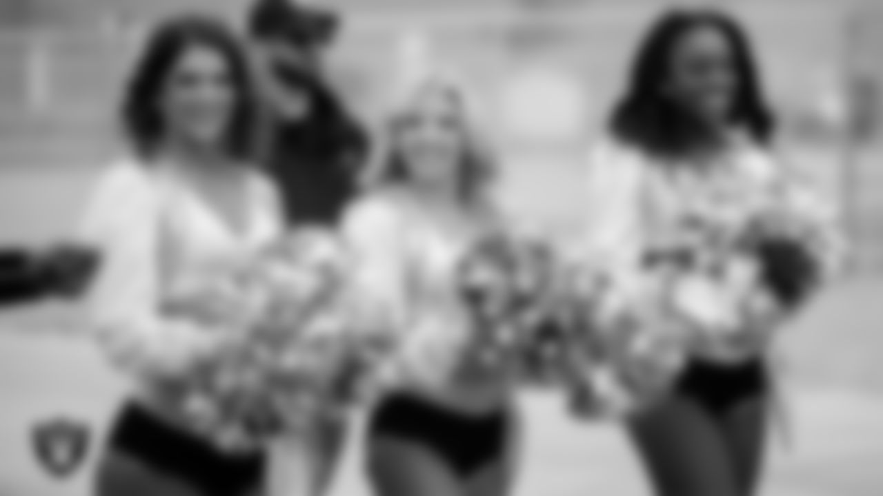 Raiderettes Camille, Jordie and Brittany during the Historic Westside School Centennial Parade.