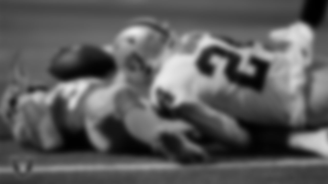 Las Vegas Raiders safety Johnathan Abram (24) during the regular season away game against the Los Angeles Chargers at SoFi Stadium.
