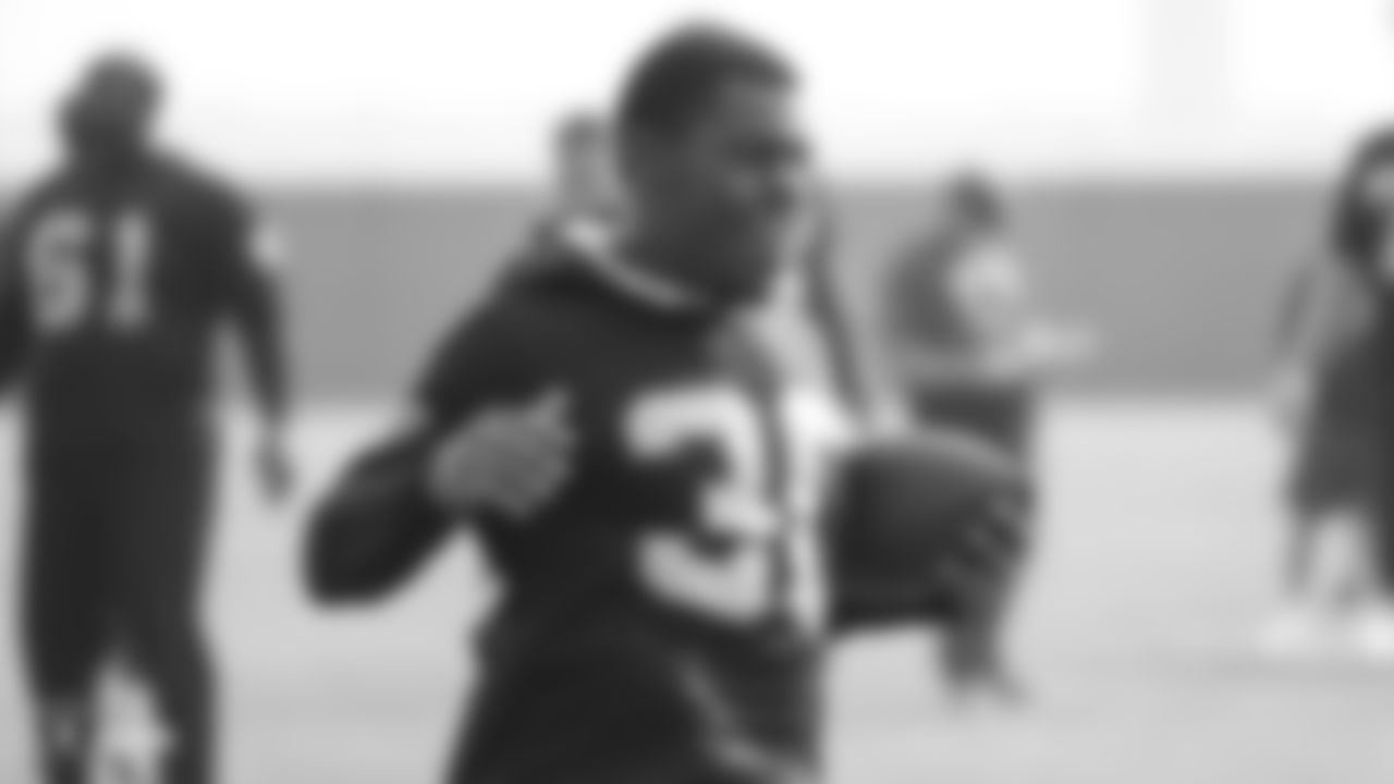 Oakland Raiders running back Jalen Richard (30) on the field for practice at the Oakland Raiders Practice Facility, Friday, November 9, 2018, in Alameda, California.