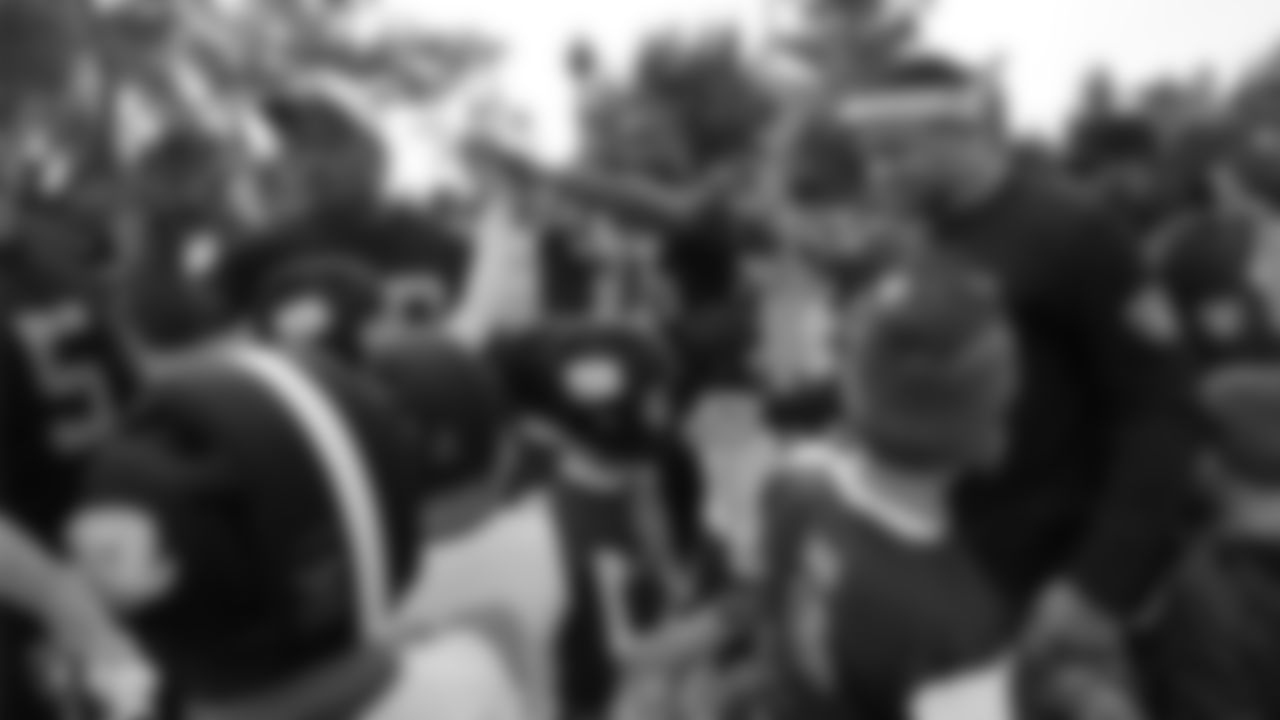 The Raiders, represented by safeties Erik Harris, Johnathan Abram and Dallin Leavitt, linebacker Tahir Whitehead, cornerbacks Keisean Nixon and Montrel Meander, defensive tackle Justin Ellis, punter Johnny Townsend, assistant defensive backs coach Taver Johnson, and senior defensive assistant coach Jim O'Neil, travel to the Silicon Valley to show support for NFL FLAG Silicon Valley Football League at John Mise Park, Friday, May 17, 2019, in San Jose, Calif.