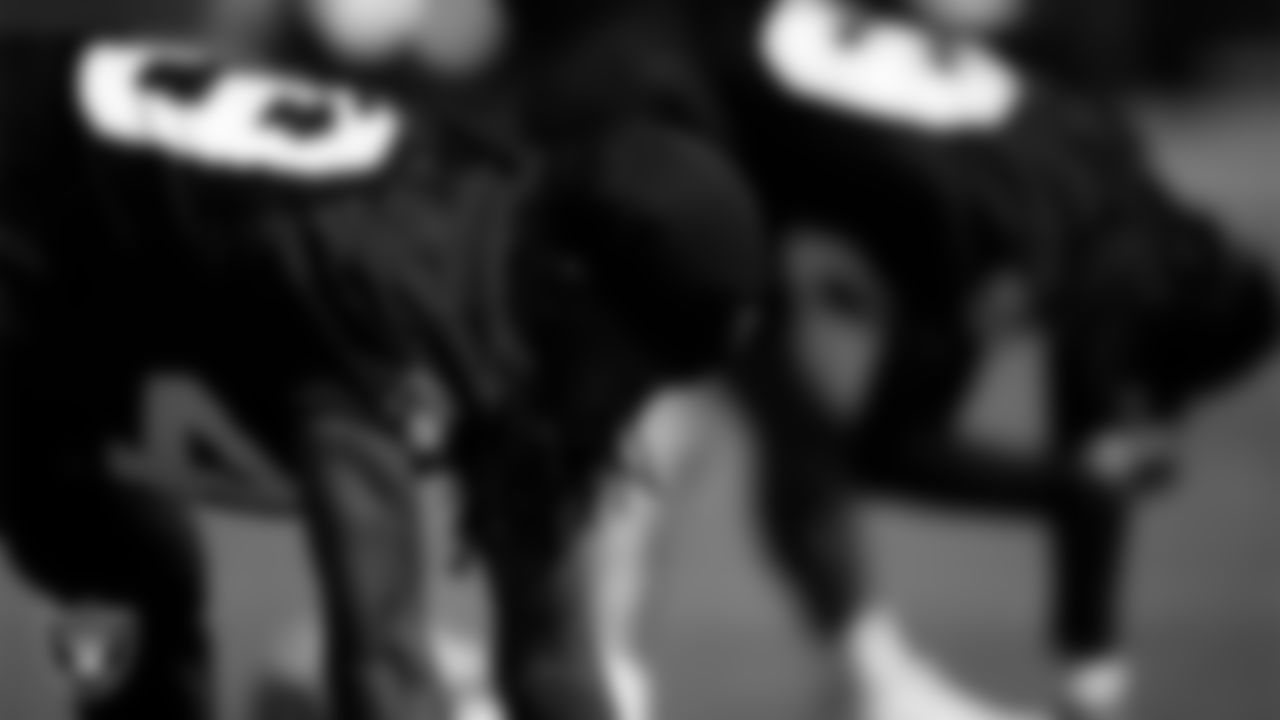 Las Vegas Raiders cornerback Stanford Samuels III (49) at an Organized Team Activity (OTA).