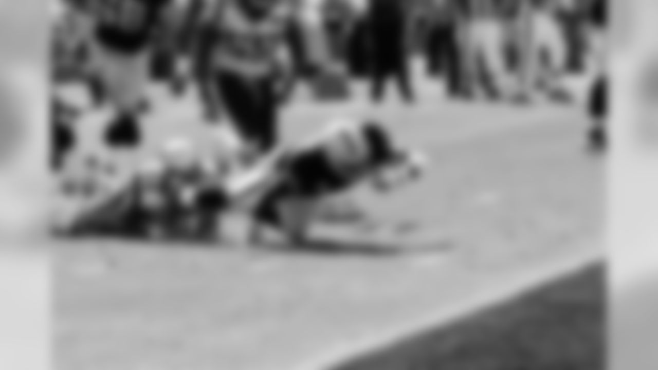 RB Darren McFadden gets down to the 1-yard line, setting up RB Michael Bush's TD.