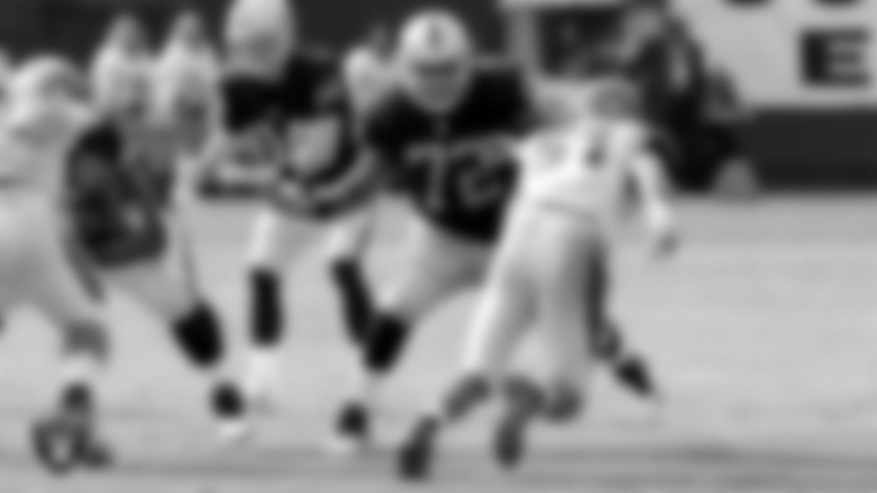 Donald Penn joined the Raiders as a free agent in 2014. As a Raider, Penn started all 66 games he played in and even caught three passes for seven yards, including two touchdowns. He was named to two Pro Bowls while playing for the Raiders.