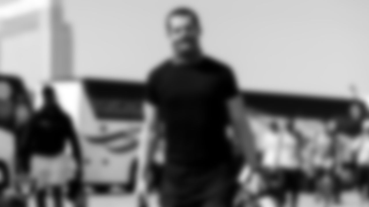 Las Vegas Raiders quarterback Derek Carr (4) departs for the regular season away game against the New England Patriots.