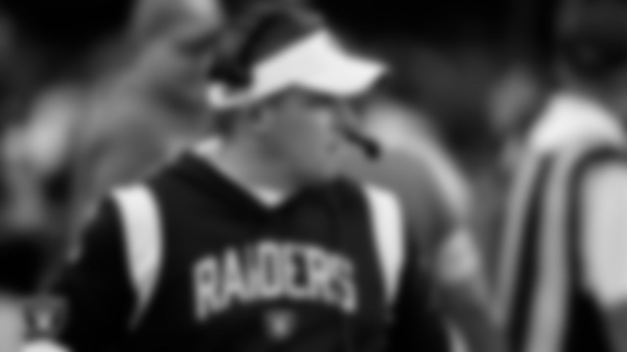 Las Vegas Raiders Head Coach Josh McDaniels on the sidelines during the preseason home game against the Minnesota Vikings at Allegiant Stadium.