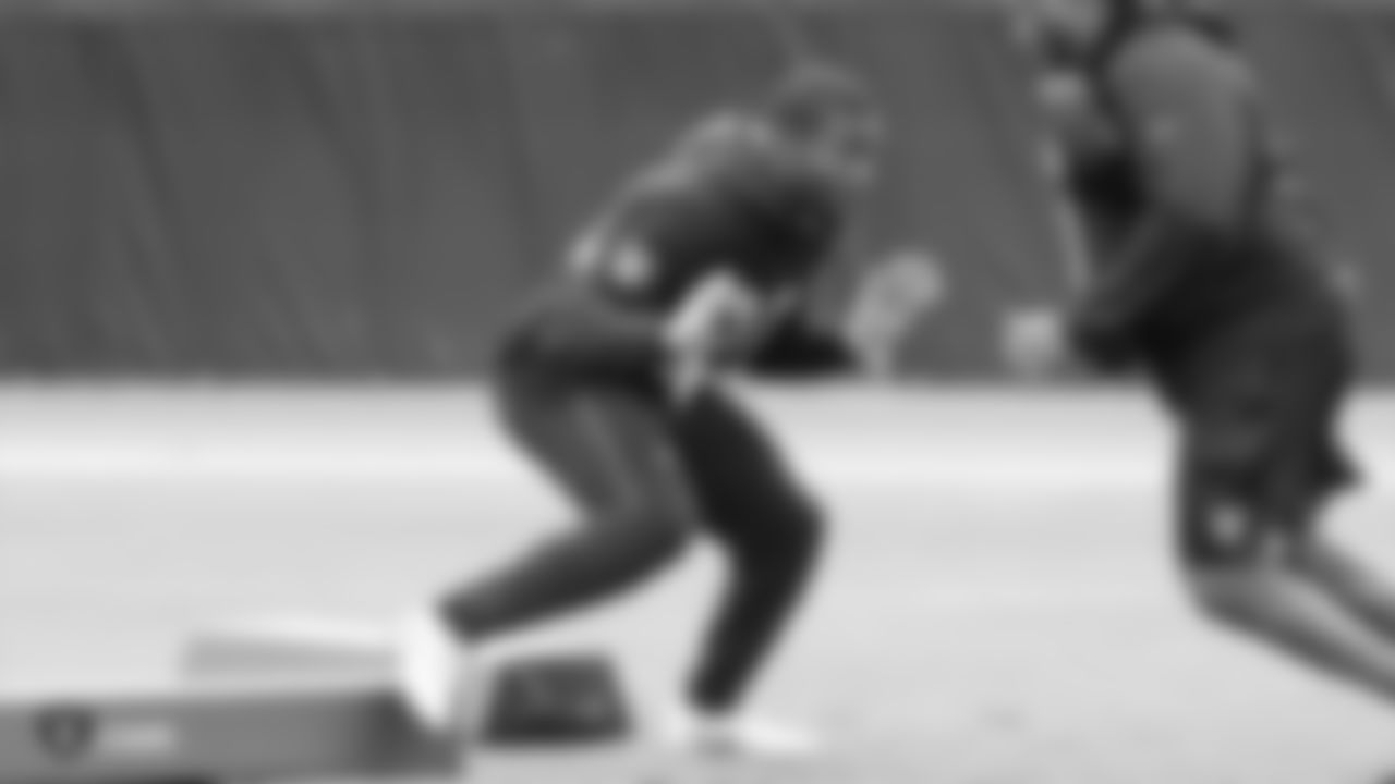 Raiders safety Lamarcus Joyner (29) at a workout during phase two of the offseason program at the Raiders Practice Facility in Alameda, Calif.