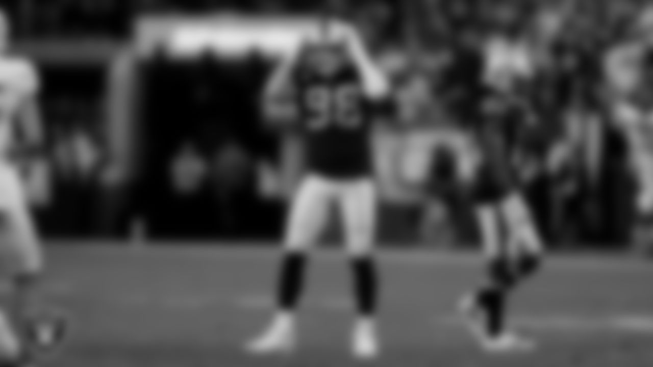 Las Vegas Raiders defensive end Maxx Crosby (98) during the regular season home game against the Los Angeles Chargers.