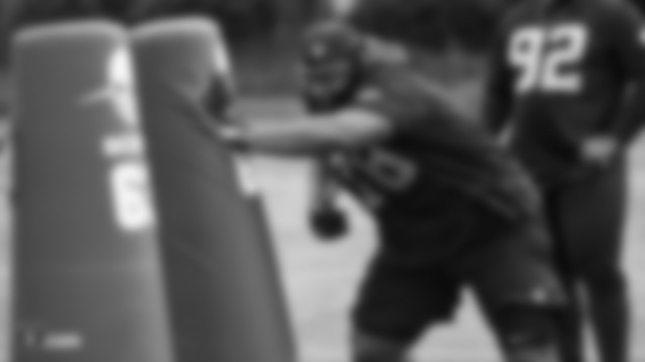 Raiders defensive tackle Justin Ellis (78) at a workout during phase two of the offseason program at the Raiders Practice Facility in Alameda, Calif.