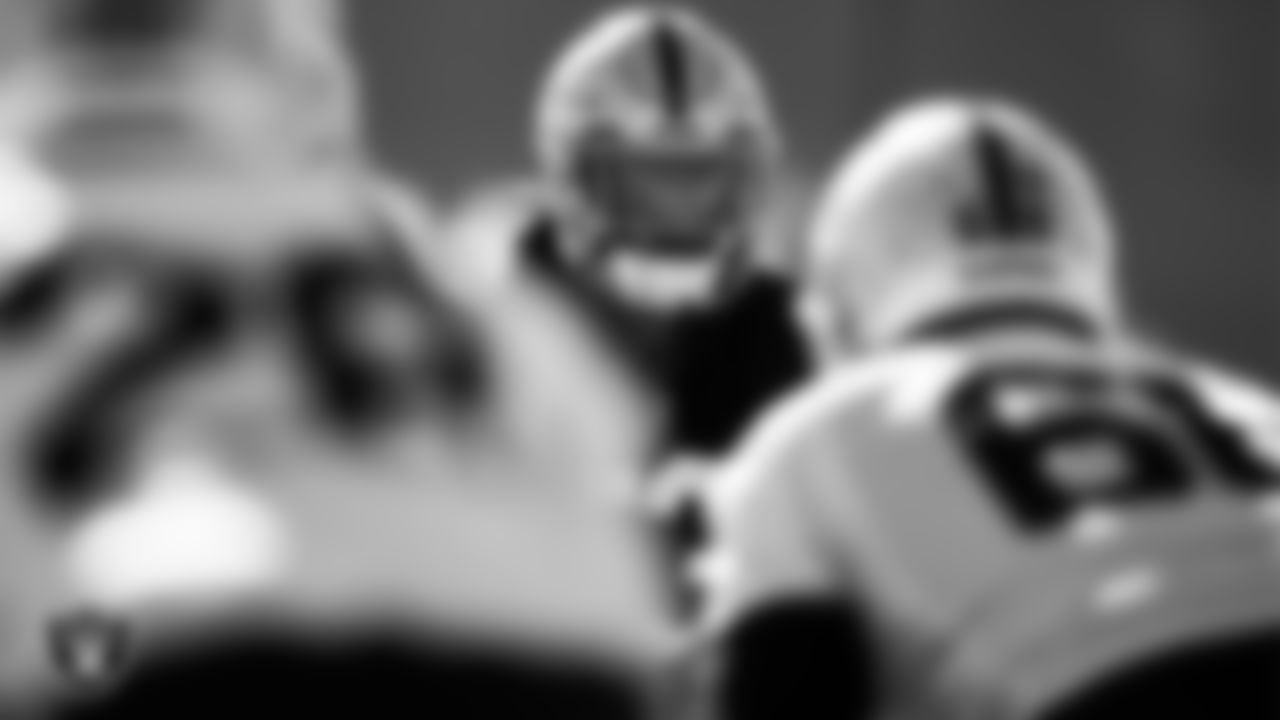 Las Vegas Raiders linebacker Javin White (53) during practice at Intermountain Healthcare Performance Center.