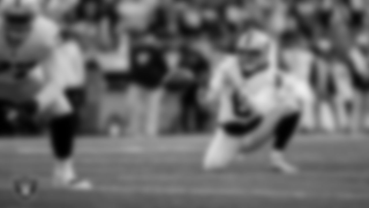 Las Vegas Raiders punter AJ Cole (6) during the regular season away game against the Seattle Seahawks at Lumen Field.