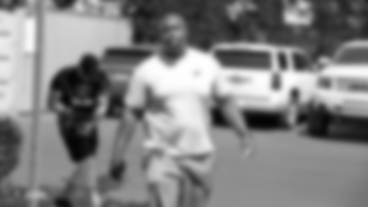 Oakland Raiders center Rodney Hudson (61) arrives for 2018 Training Camp at The Oakland Raiders Napa Valley Training Complex, Thursday, July 26, 2018, in Napa, California.