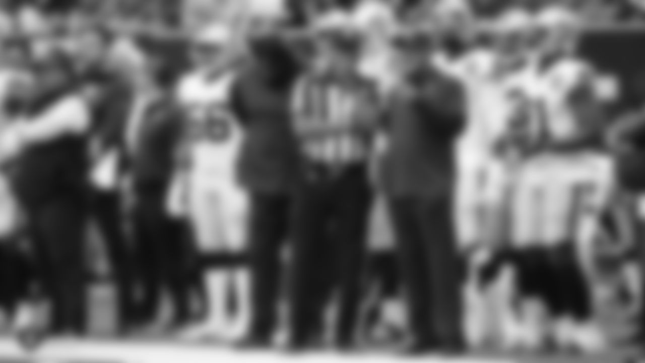 Raiders alumnus George Atkinson on the sidelines during the regular  season game against the Houston Texans at NRG Stadium.