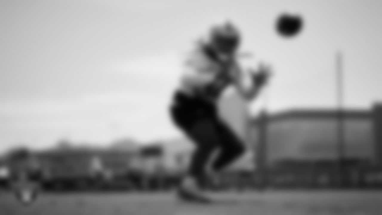 Las Vegas Raiders running back Brandon Bolden (34) at an Organized Team Activity (OTA) at Intermountain Health Performance Center.