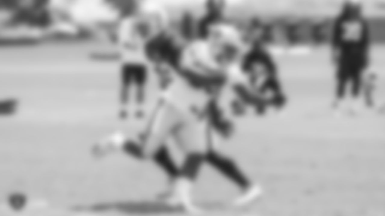 Oakland Raiders running back Jalen Richard (30) at an Organized Team Activity (OTA) at the Oakland Raiders Practice Facility, Tuesday, June 5, 2018, in Alameda, California.