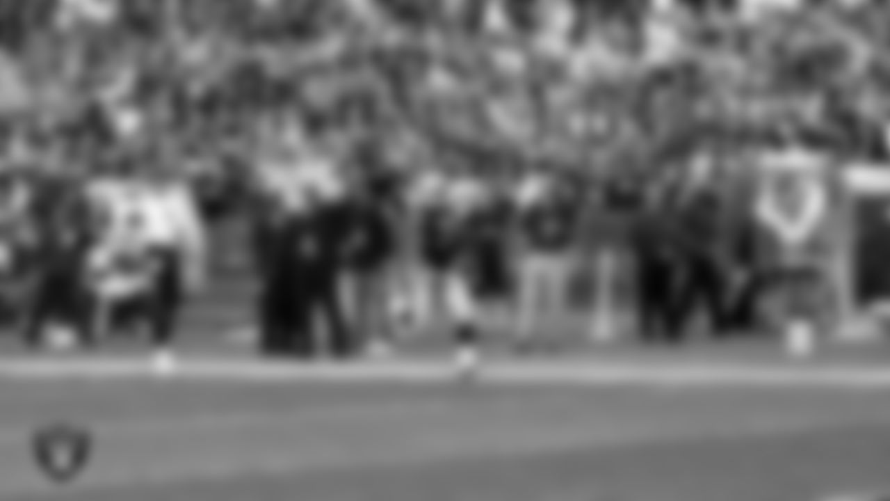 The Raiders during the regular season home game against the San Diego Chargers at Oakland-Alameda County Coliseum, Sunday, October 10, 2010, in Oakland, Calif.