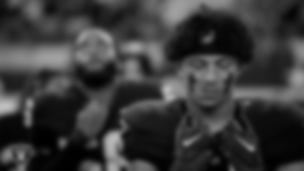 Las Vegas Raiders safety Jaydon Grant (40) during the national anthem before the preseason away game against the Dallas Cowboys at AT&T Stadium.