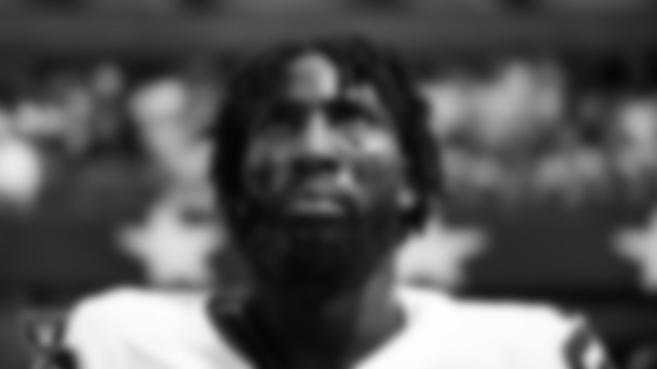 Las Vegas Raiders cornerback Nate Hobbs (39) during the national anthem before the regular season away game against the Los Angeles Chargers at SoFi Stadium.