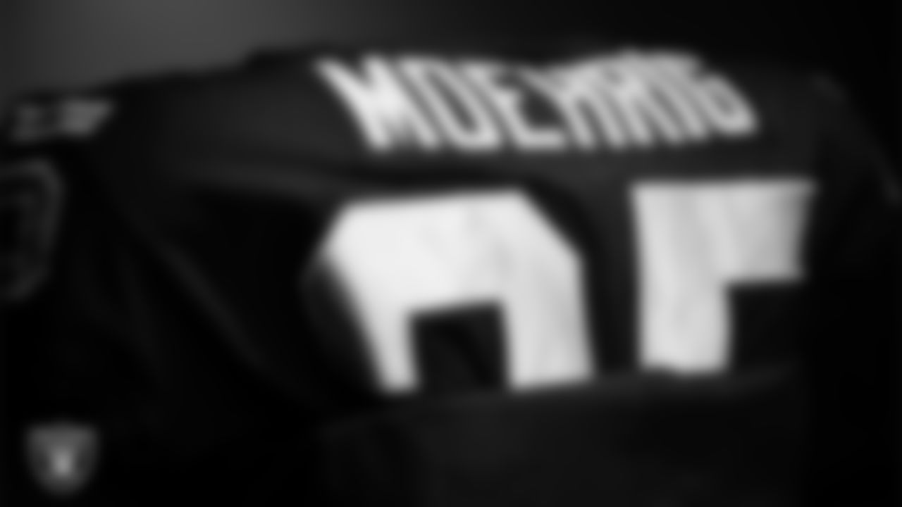 The locker room prior to the Las Vegas Raiders' arrival for their regular season home game against the New England Patriots at Allegiant Stadium.