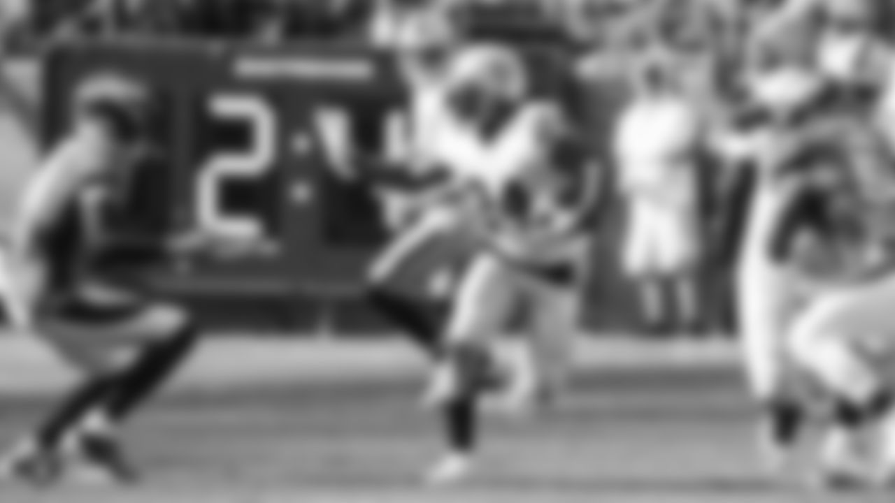 Raiders running back Marshawn Lynch (24) during the Oakland Raiders regular season game against the Broncos in Week 2 at Broncos Stadium at Mile High, Sunday, September 16, 2018, in Denver, Colorado.