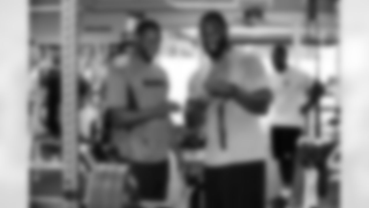 FB Marcel Reece with RB/CB Taiwan Jones