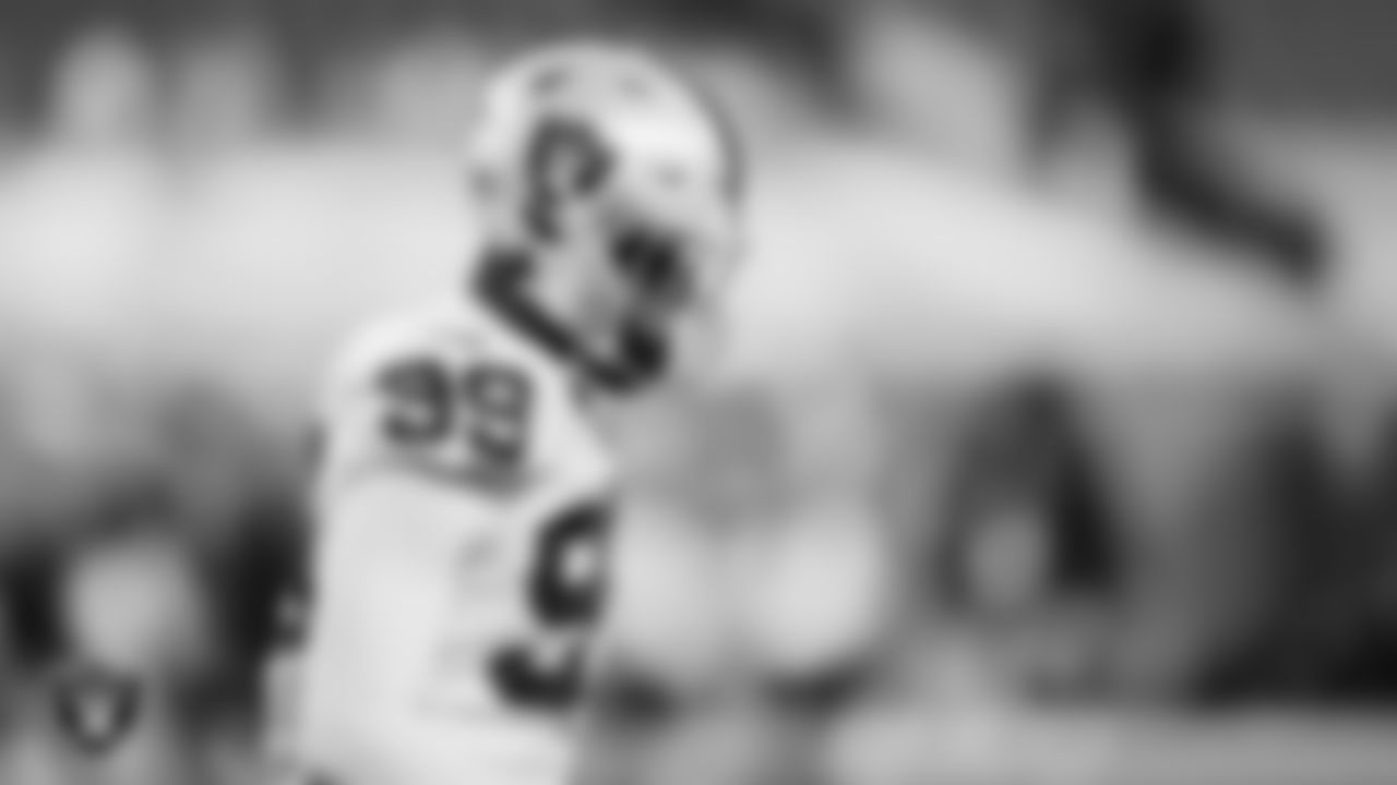 Las Vegas Raiders defensive end Arden Key (99) during the regular season game against the Denver Broncos at Empower Field at Mile High.