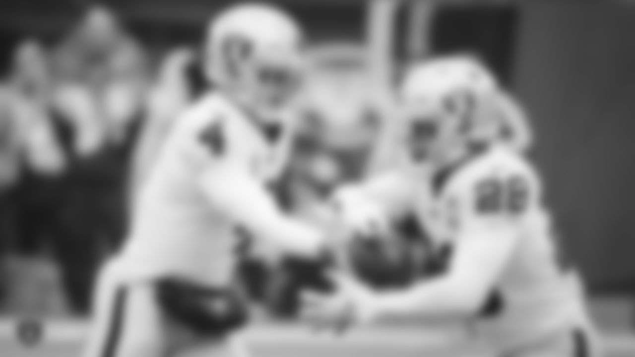 The Raiders during the regular season game against the New York Jets at MetLife Stadium.