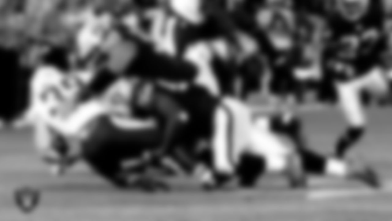 The Raiders during the regular season home game against the San Diego Chargers at O.co Coliseum, Sunday, October 6, 2013, in Oakland, Calif.