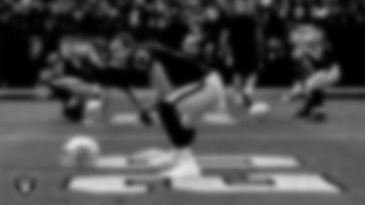 Las Vegas Raiders wide receiver Hunter Renfrow (13) warming up before the regular season home game against the Houston Texans at Allegiant Stadium.