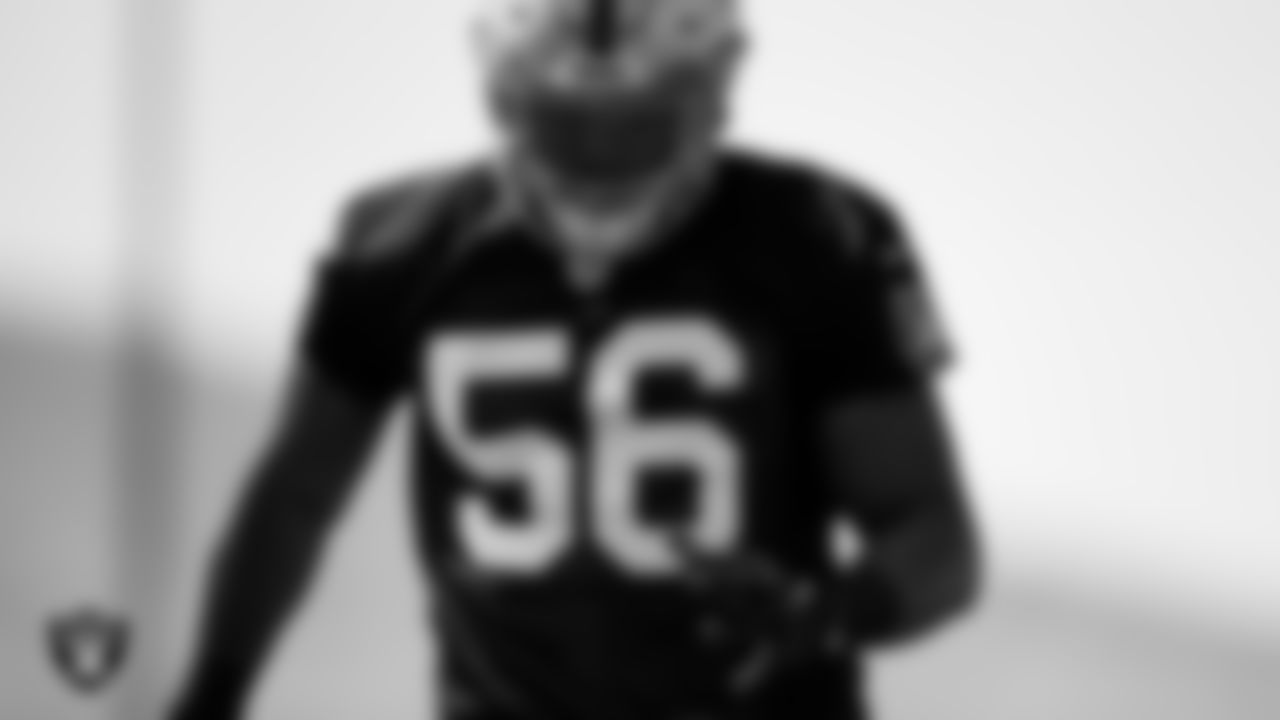 Las Vegas Raiders defensive end Gerri Green (56) during Day One of 2022 Veteran Minicamp.