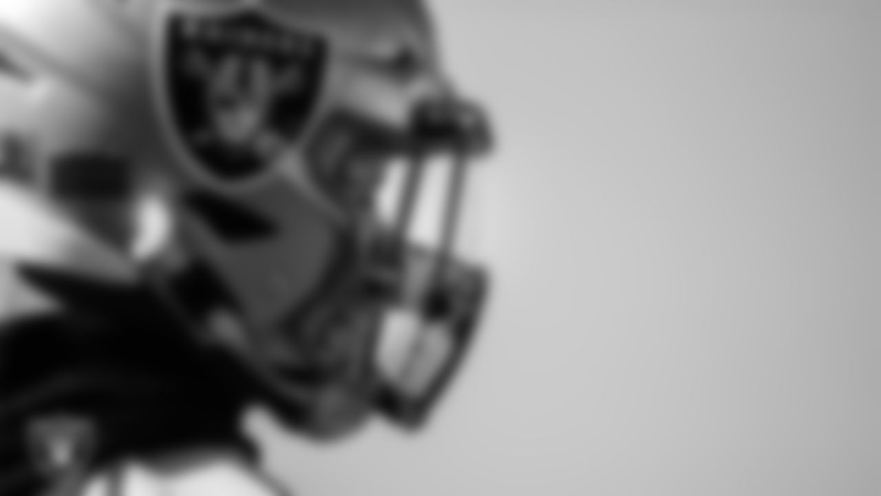 Las Vegas Raiders linebacker Kyle Wilber (58) during practice.