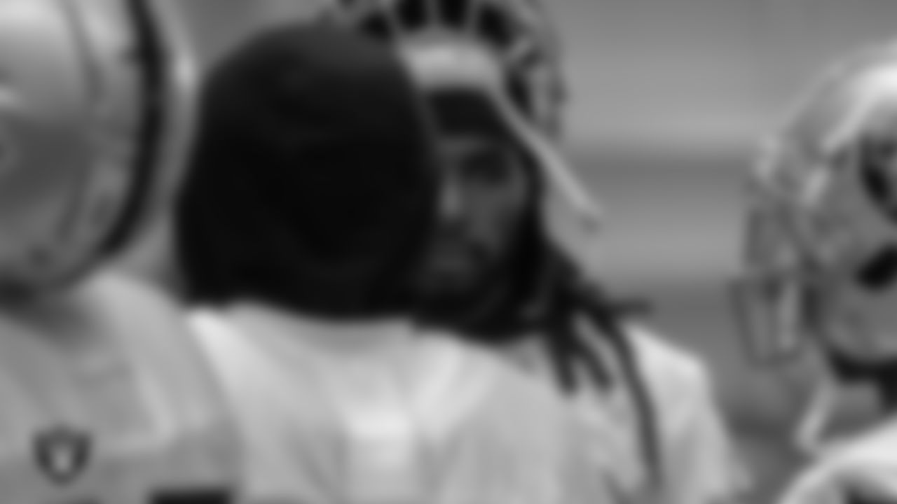 Las Vegas Raiders running back Brandon Bolden (34) on the field for practice at 2022 Training Camp at Intermountain Healthcare Performance Center.
