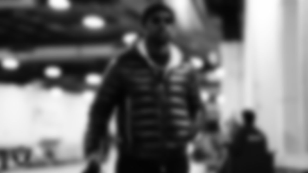 Las Vegas Raiders defensive end Chandler Jones (55) arrives to the regular season away game against the Denver Broncos at Empower Field at Mile High.