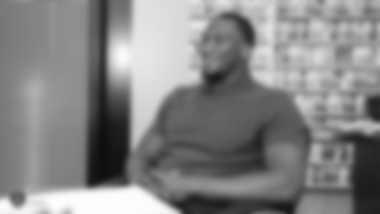 Raiders 1st round draft pick defensive end Clelin Ferrell arrives to the Raiders Practice Facility in Alameda, Calif. following his selection in the 2019 NFL Draft.