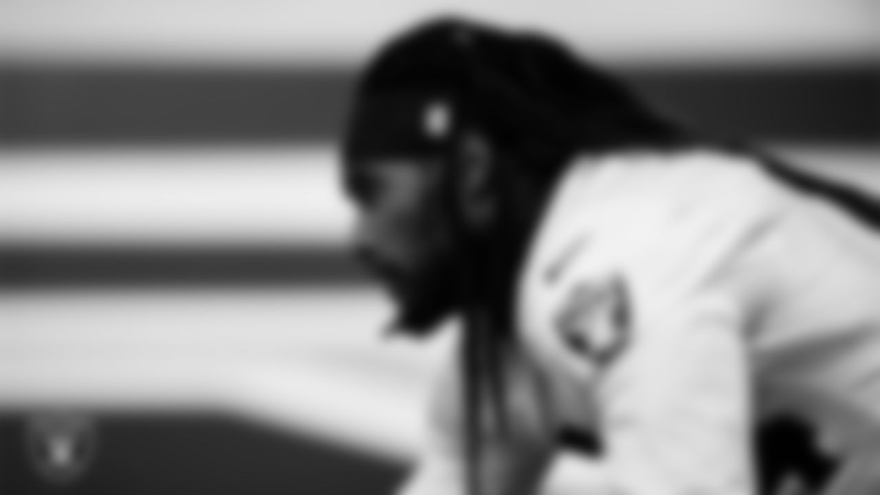 Las Vegas Raiders running back Brandon Bolden (34) during practice at Intermountain Healthcare Performance Center.
