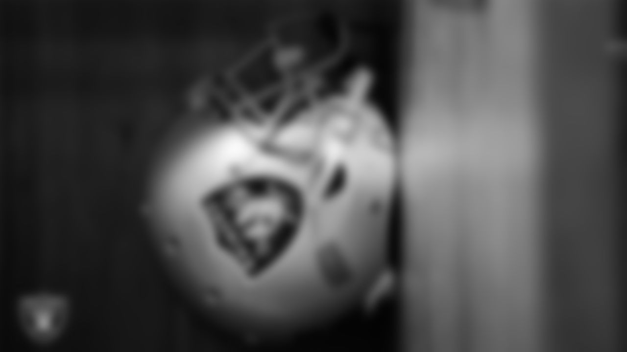 The locker room prior to the Las Vegas Raiders' arrival for their regular season away game against the Tennessee Titans at Nissan Stadium.