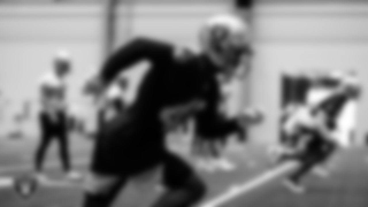 Las Vegas Raiders cornerback Shaun Crawford at day one of 2021 Rookie Minicamp.