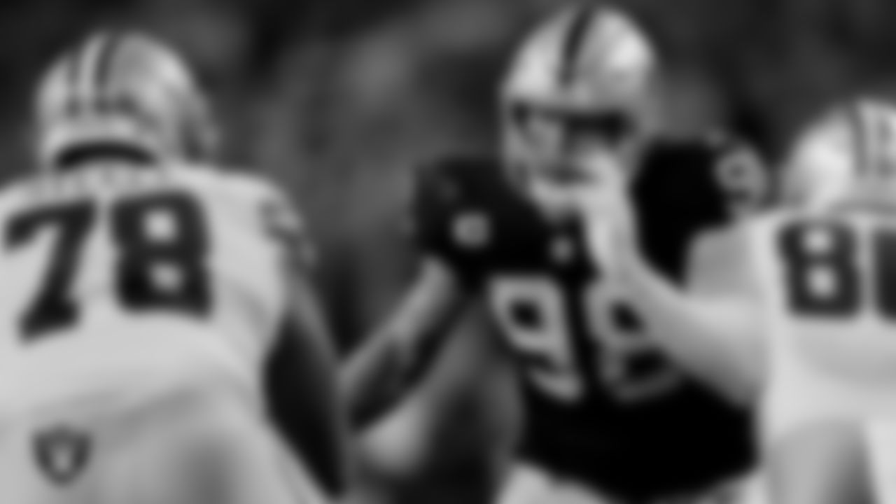 Las Vegas Raiders defensive end Maxx Crosby (98) during the regular season away game against the Dallas Cowboys.