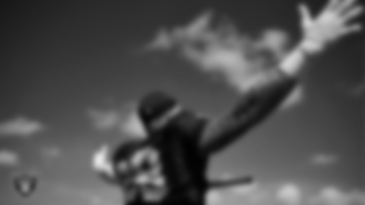 Las Vegas Raiders defensive end Maxx Crosby (98) during practice at IMG Academy.