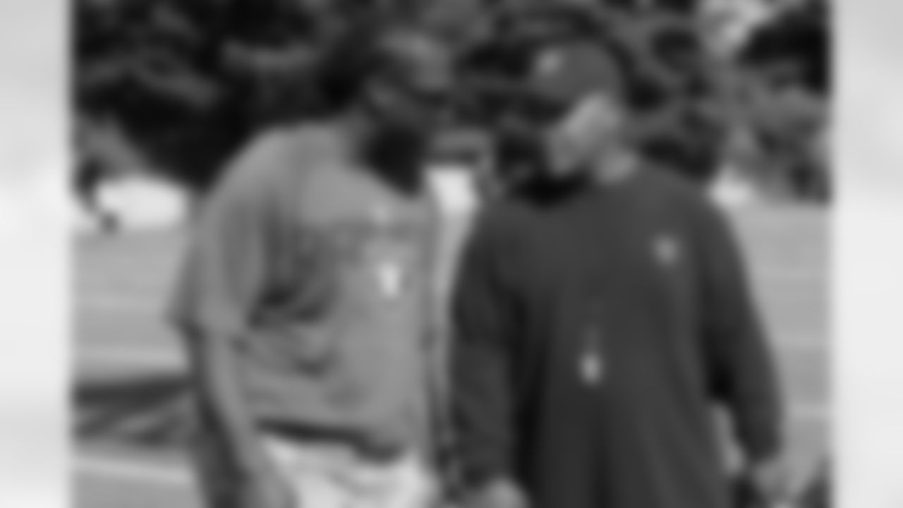 Scout Zack Crockett and Head Coach Hue Jackson.