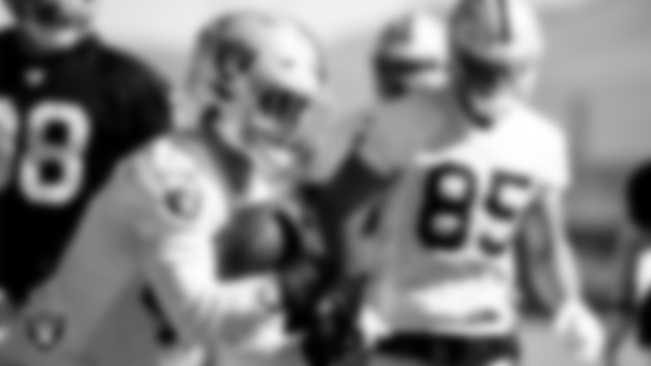 Las Vegas Raiders fullback Alec Ingold (45) during practice.