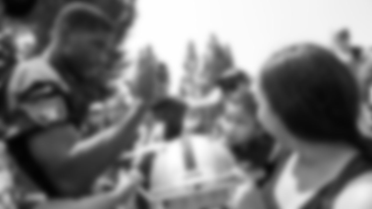 Oakland Raiders cornerback Rashaan Melvin (22) signs autographs for fans after practice at 2018 Training Camp at The Oakland Raiders Napa Valley Training Complex, Wednesday, August 1, 2018, in Napa, California.