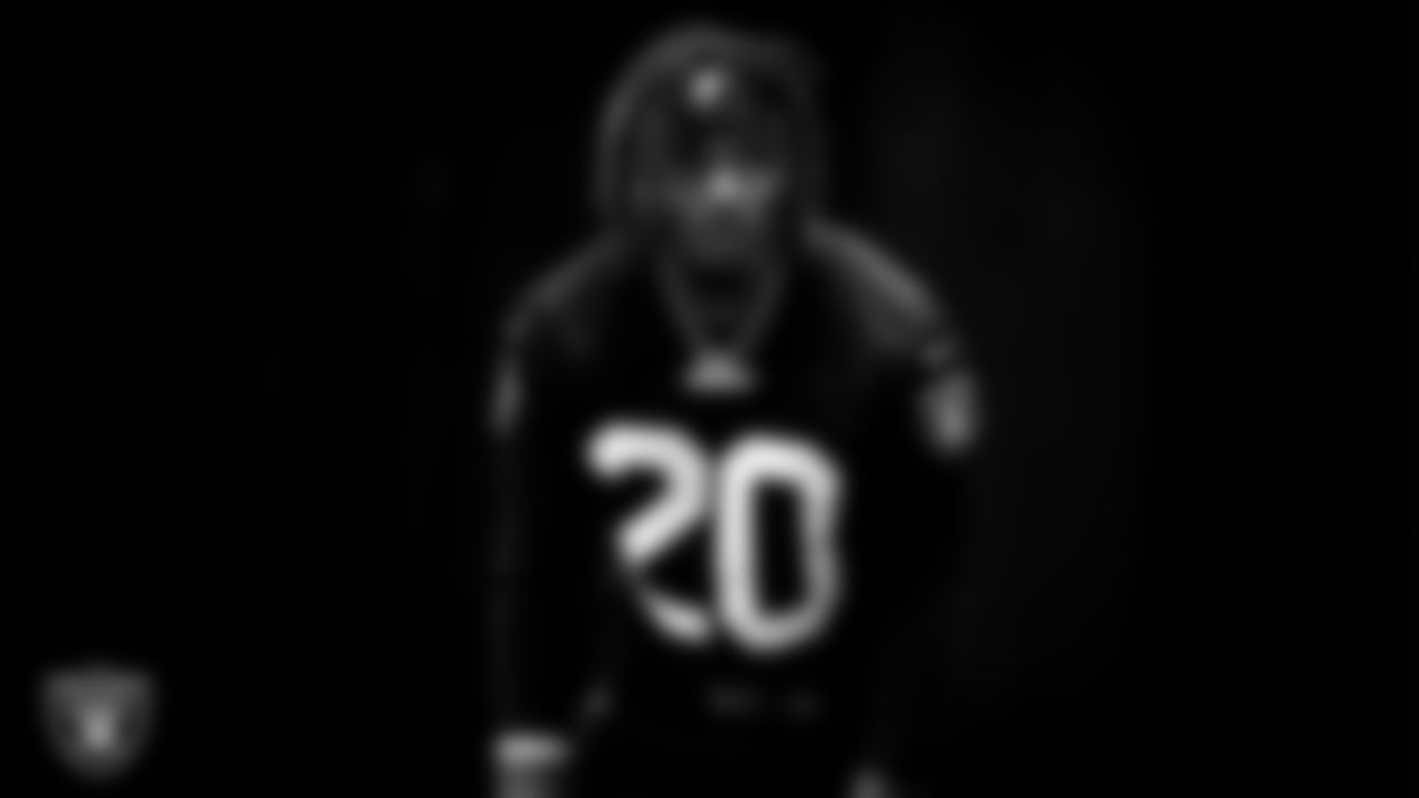 Las Vegas Raiders cornerback Damon Arnette (20) during practice.