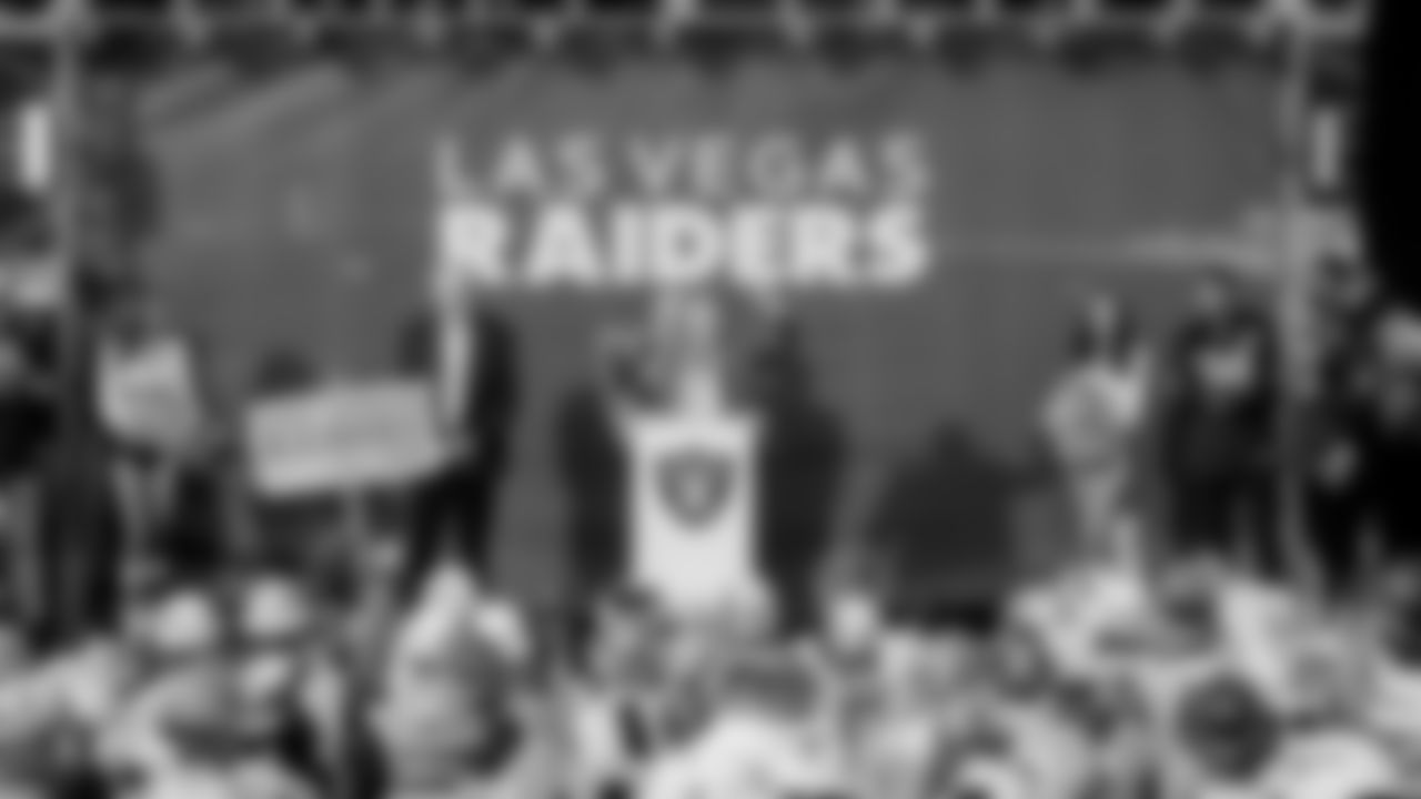 Raiders Owner Mark Davis speaks during an official announcement of the Raiders changing their name to the Las Vegas Raiders.