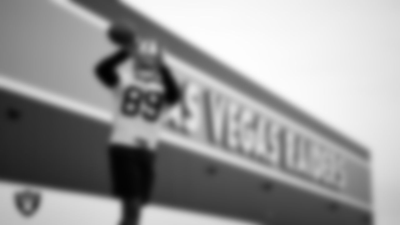 Las Vegas Raiders wide receiver Isaiah Zuber (89) during practice at Intermountain Healthcare Performance Center.