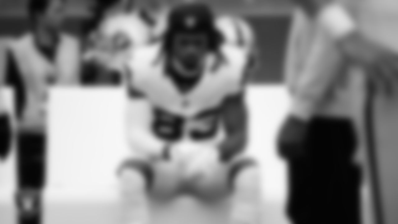 Las Vegas Raiders wide receiver Kristian Wilkerson (83) on the bench before the regular season away game against the Buffalo Bills at Highmark Stadium.