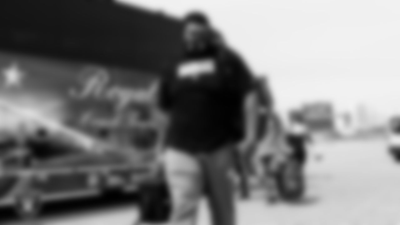 Las Vegas Raiders tackle Denzelle Good (71) departs for the regular season away game against the Carolina Panthers.