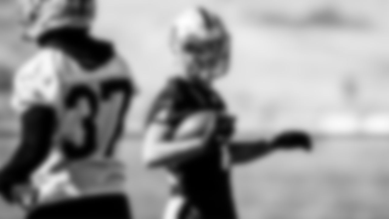 Las Vegas Raiders wide receiver Hunter Renfrow (13) during practice.