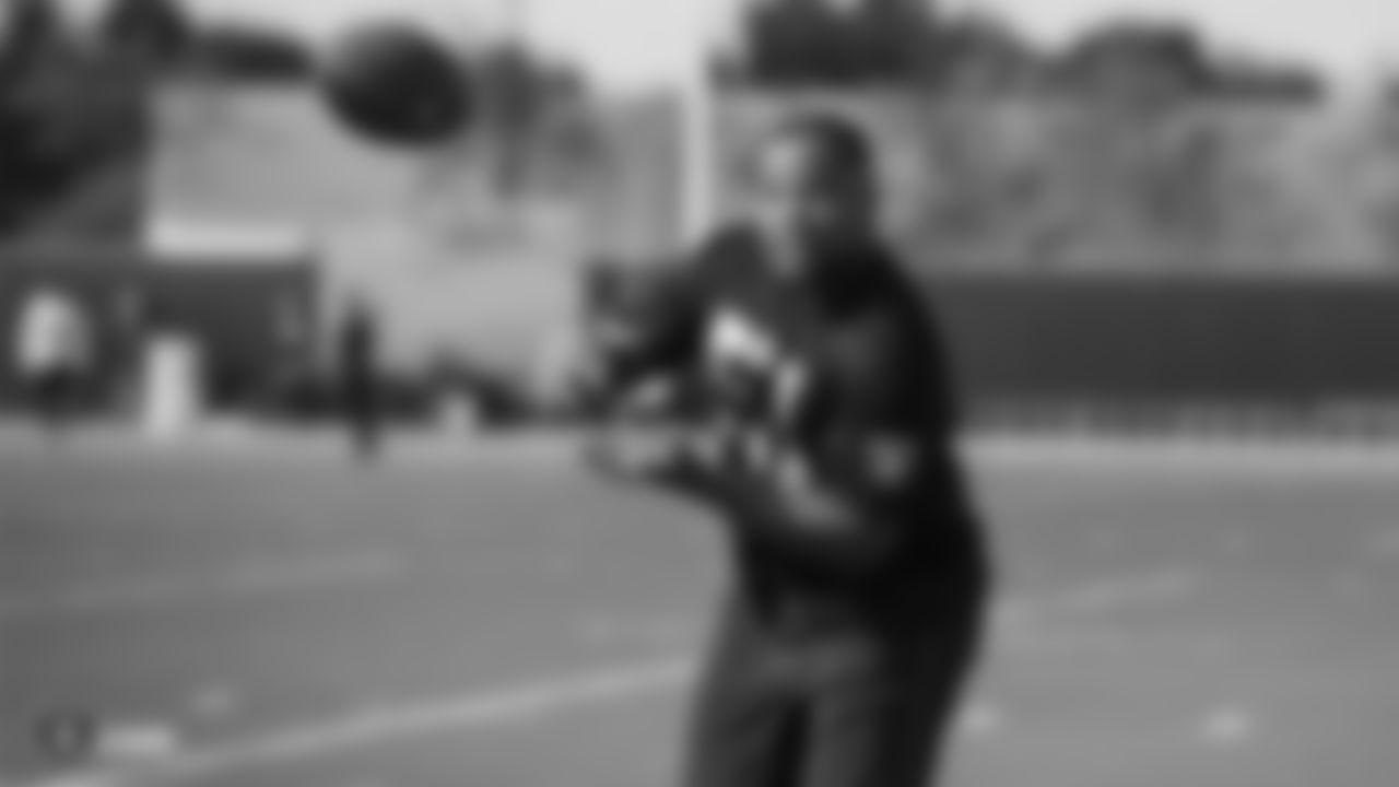 Raiders linebacker Vontaze Burfict (51) at a workout during phase two of the offseason program at the Raiders Practice Facility, in Alameda, Calif.