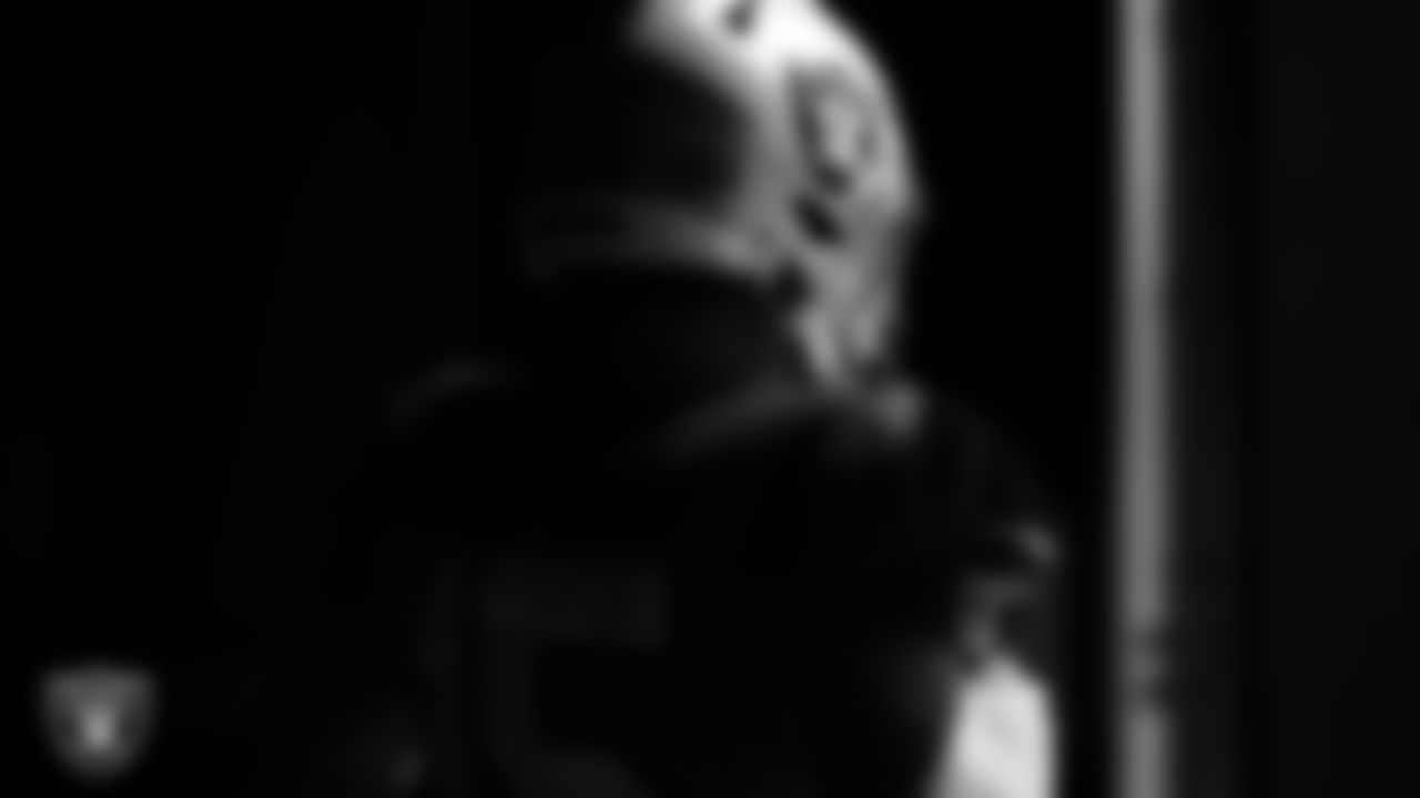 Las Vegas Raiders quarterback Chase Garbers (15) during practice at Intermountain Healthcare Performance Center.